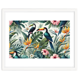 Tropical Toucans in Lush Jungle Foliage thumbnail