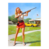 Pinup Shooting Girl (Print Only) thumbnail