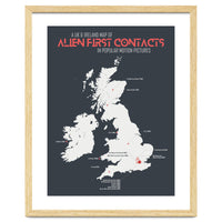 UK & Ireland Map of Alien First Contacts in Movies