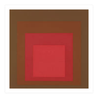 JOSEF ALBERS - HOMAGE TO THE SQUARE, RED, BROWN  (Print Only)