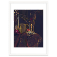 Dark Baroque Table still life moody still life oils