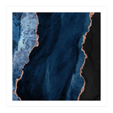 Navy & Rose Gold Agate Texture 01 (Print Only) thumbnail
