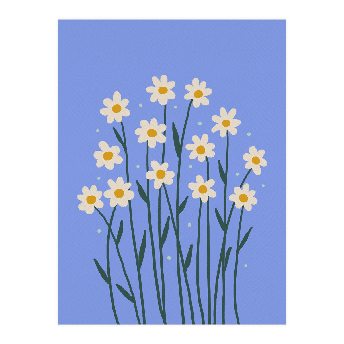 Simple Daisies - periwinkle (Print Only)