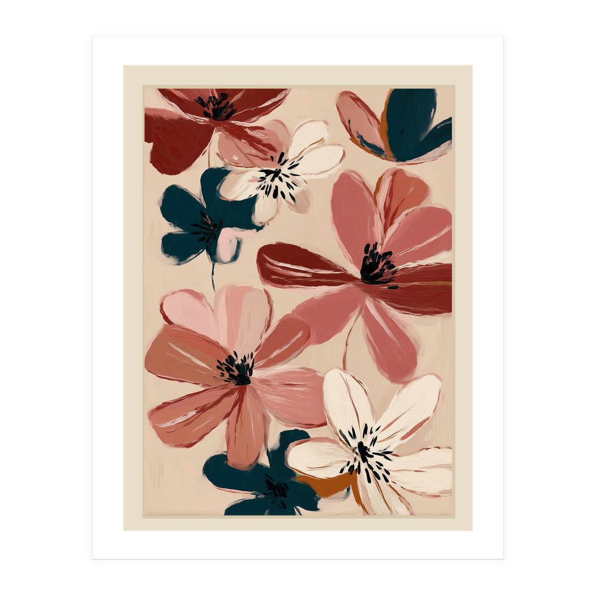 Blush And Wine Blossoms III (Print Only)