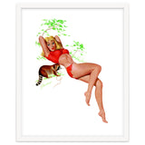 Pinup Girl With A Naughty Racoon thumbnail
