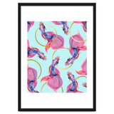 HullaHoops, Eclectic Colorful Fish Graphic Design, Animals Gold Rings Surrealism Quirky thumbnail
