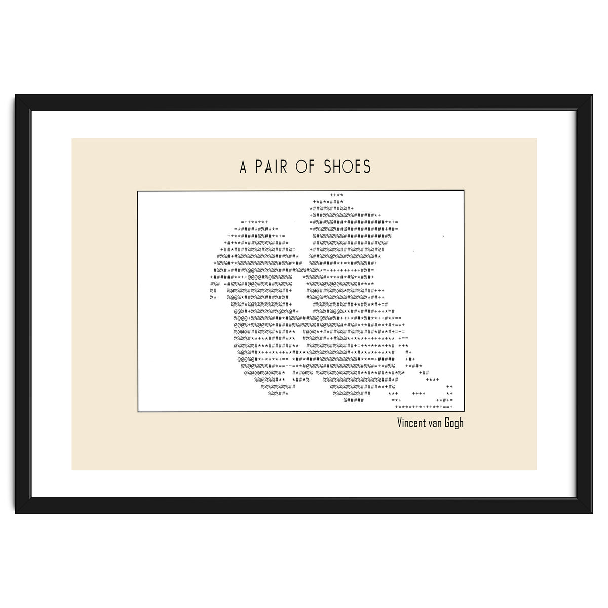 a pair of shoes (1886) – Vincent van Gogh(ascii art)