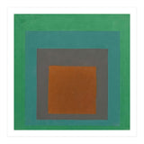JOSEF ALBERS - HOMAGE TO THE SQUARE GREY BROWN GREEN (Print Only) thumbnail