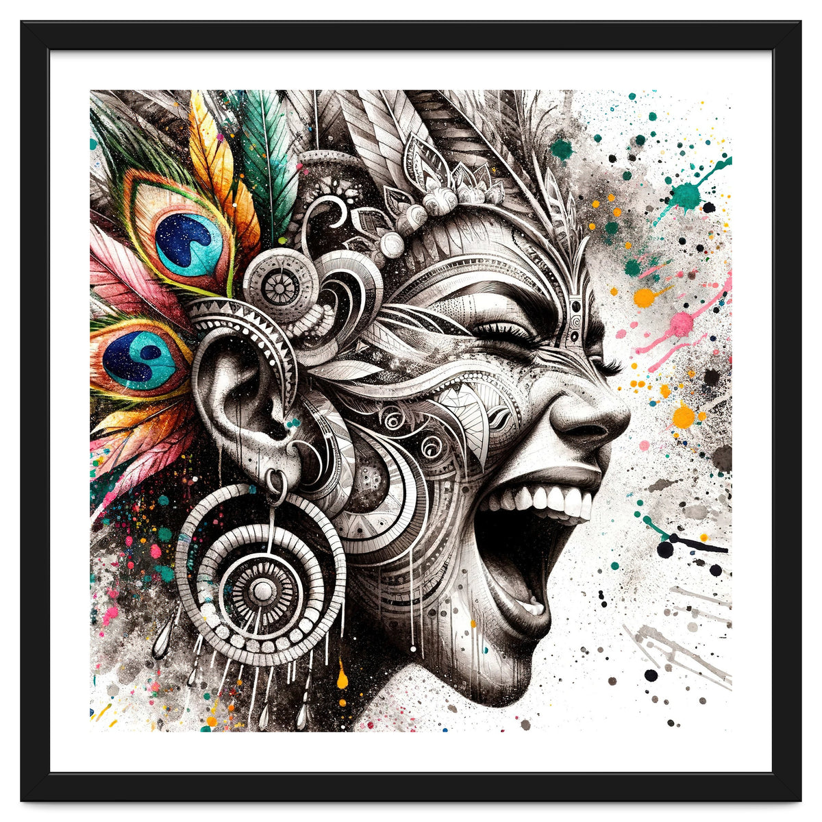 Carnival Scream Portrait