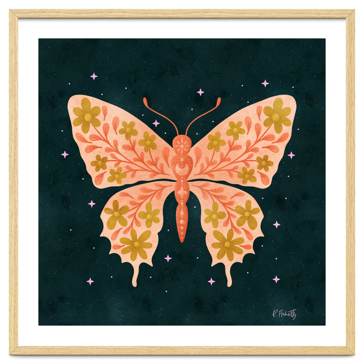 Cosmic Floral Butterfly