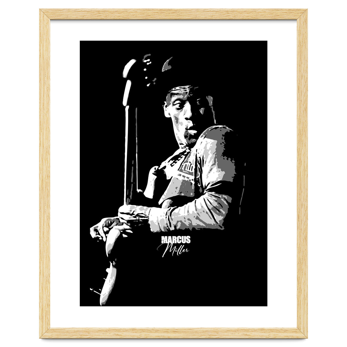 Marcus Miller American Music Legend in Grayscale