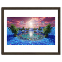 Oasis of Dreams: Surreal Tropical Landscape