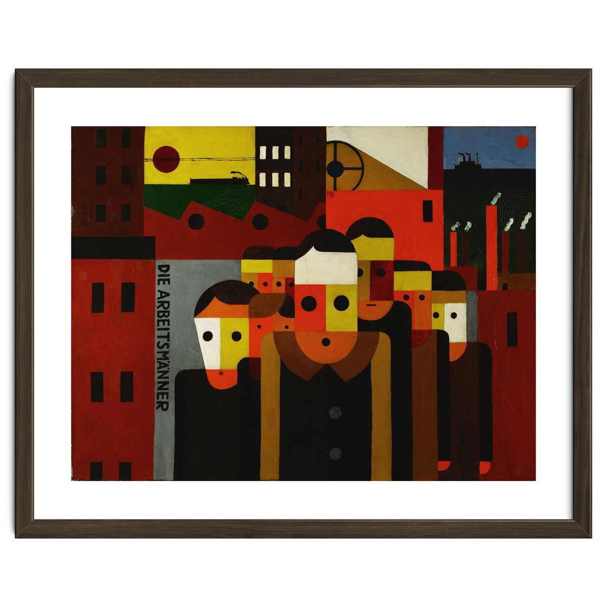 Die Arbeitsmaenner - The Workmen. Oil on canvas.