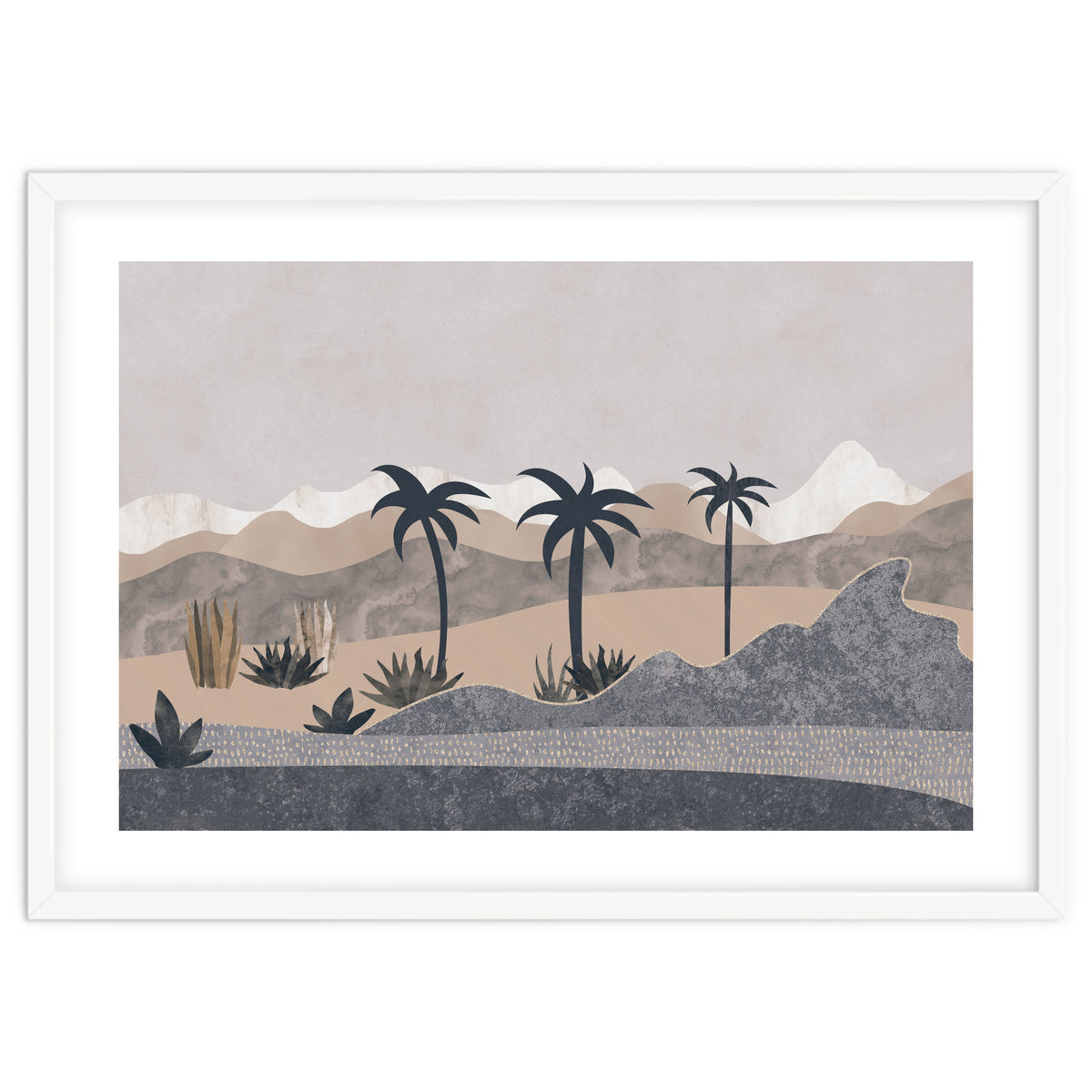 Abstract Landscape Palm Oasis