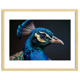 Close Up Peacock Head Blue Green Feather thumbnail