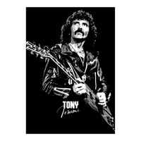 Tony Iommi American Musician Legend In Grayscale (Print Only)