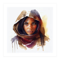 Watercolor Tuareg Woman #3 (Print Only)