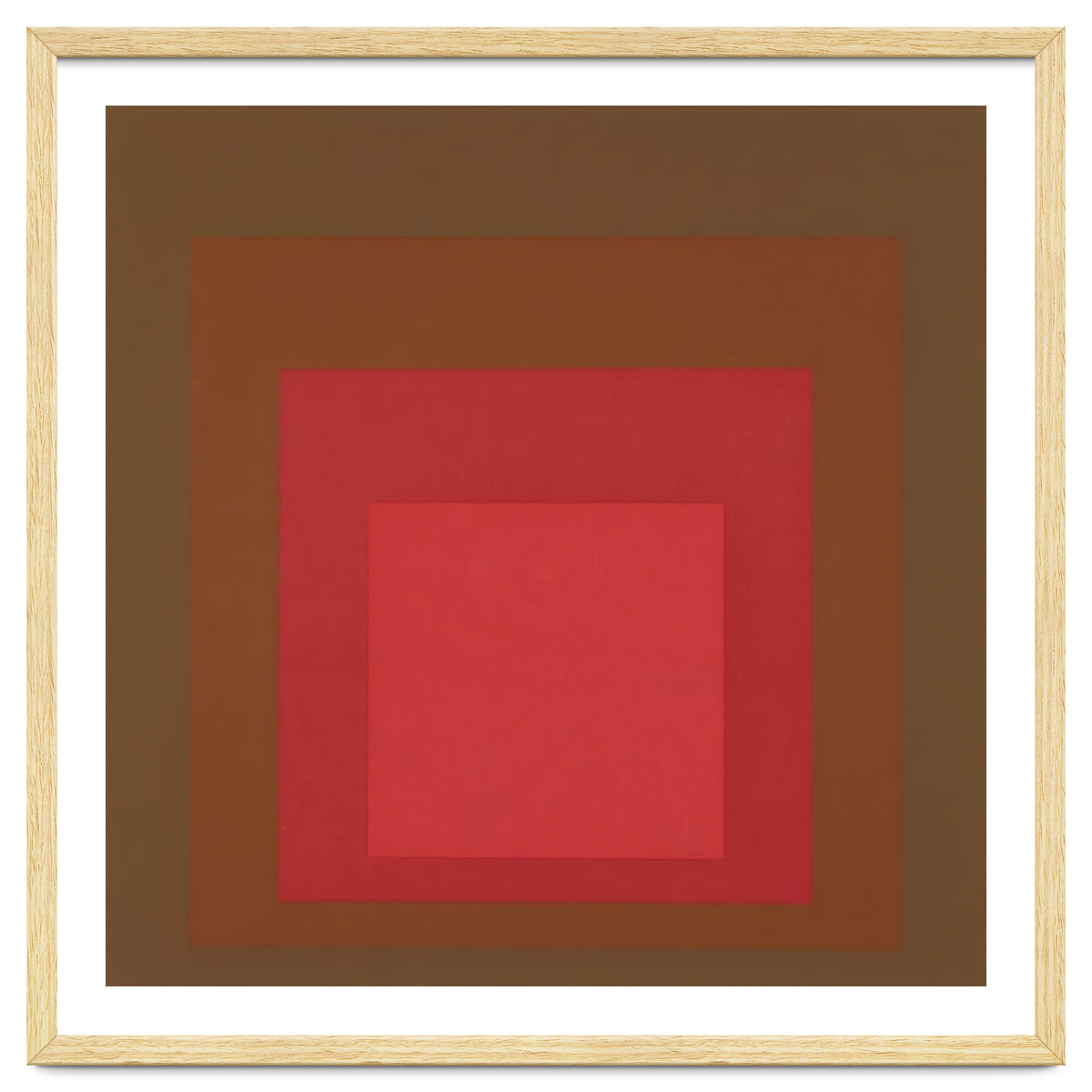 JOSEF ALBERS - HOMAGE TO THE SQUARE, RED, BROWN