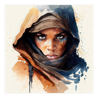 Watercolor Tuareg Woman #1 (Print Only)