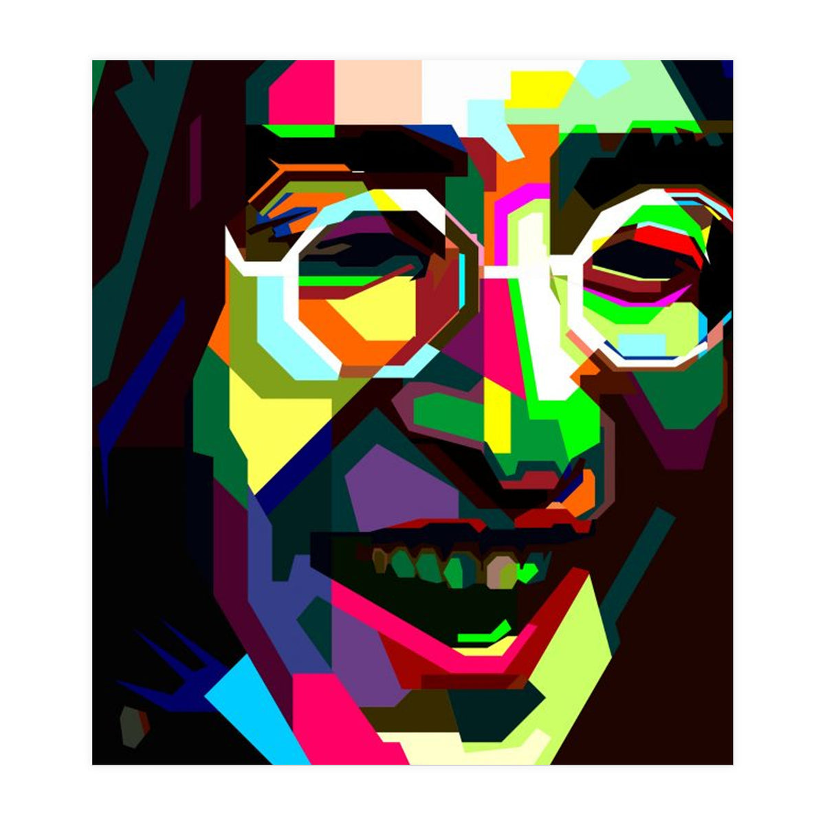 John Lennon English Rock And Roll Pop Art Wpap (Print Only)