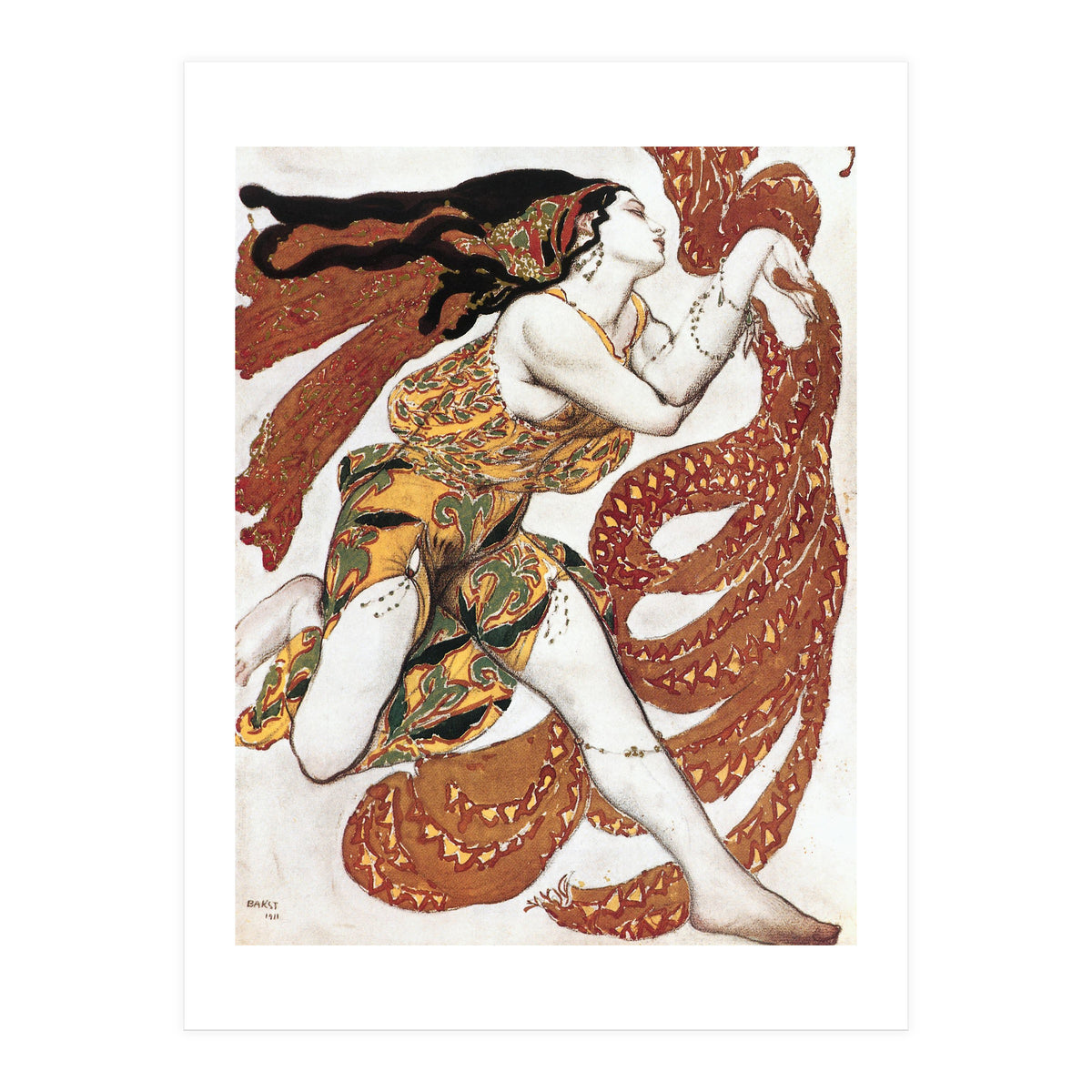 Costume sketch for a Bacchante, from the ballet &quot; Narcissus&quot. (Print Only)