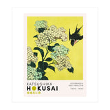 Katsushika Hokusai - Hydrangea and swallow (Print Only) thumbnail