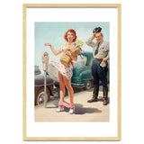 Sexy Pinup Shopping Girl And A Sudden Wind thumbnail