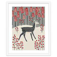 Fawn in a Winter Landscape