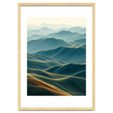 Minimalist Misty Mountain Landscape Wall Art thumbnail