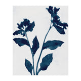 Indigo Blue Flower Silhouette 2 (Print Only) thumbnail