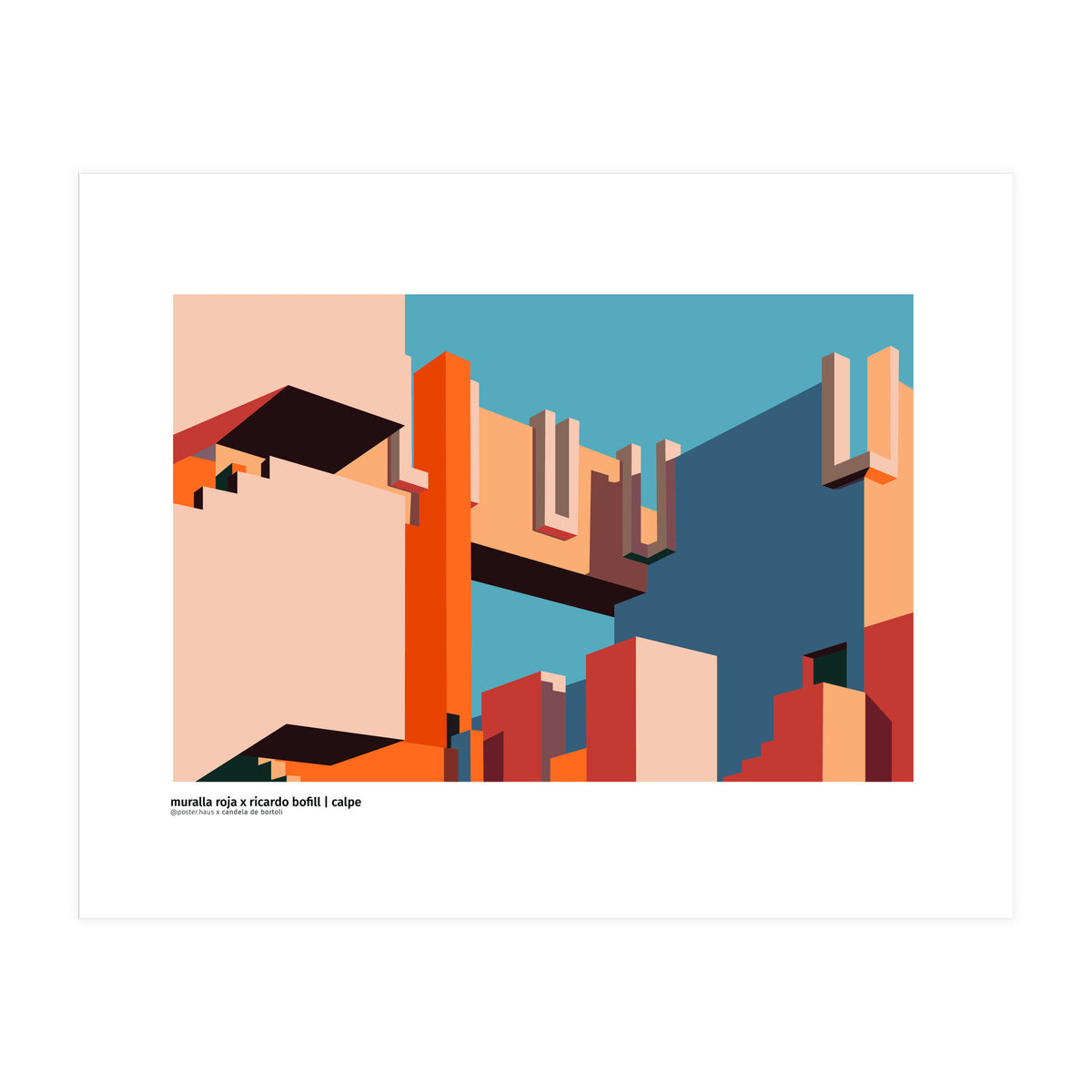 la Muralla Roja by Ricardo Bofill - Calpe (Print Only)