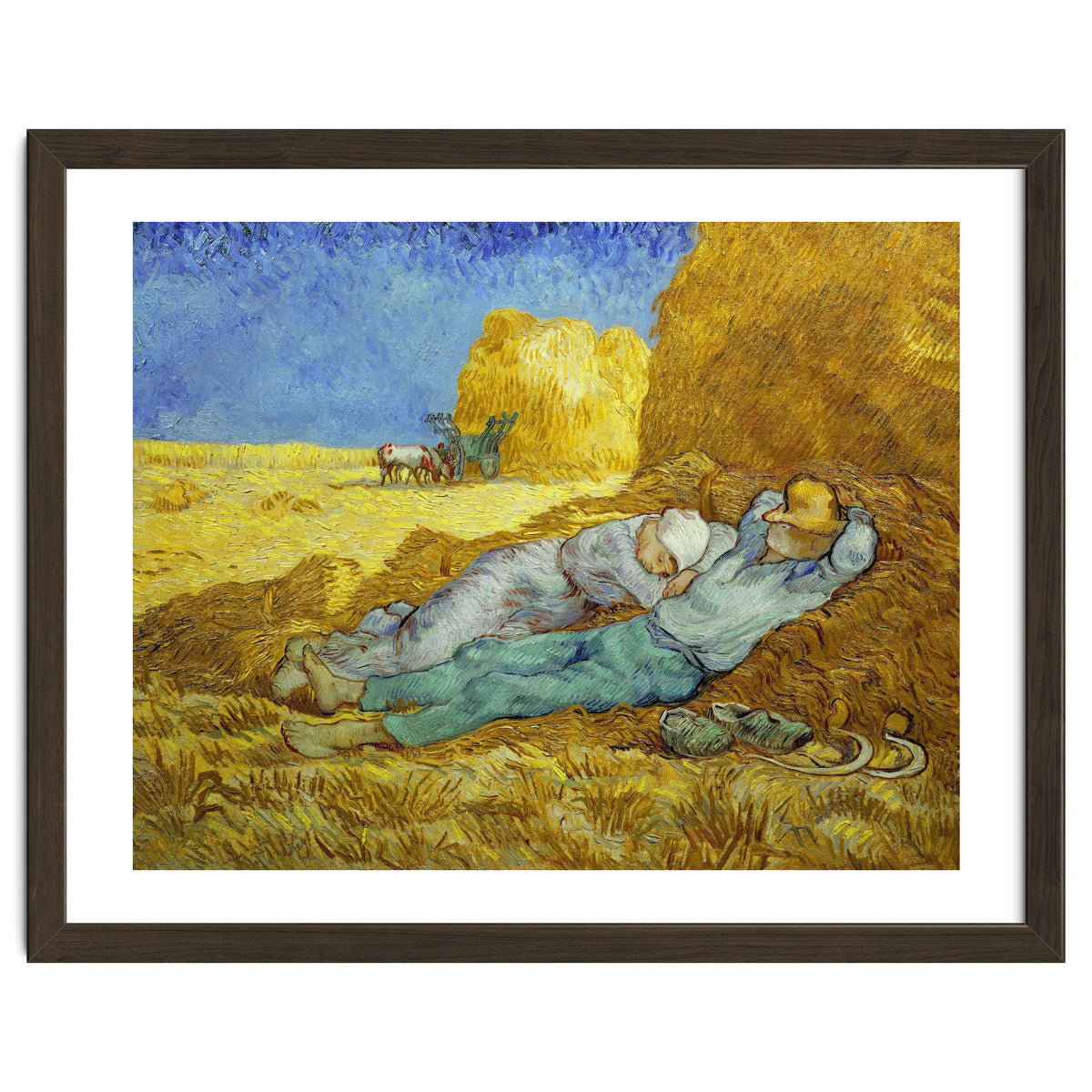 Vincent Van Gogh / 'The Siesta (after Millet)', 1889-1890, Oil on canvas, 73 x 91 cm.
