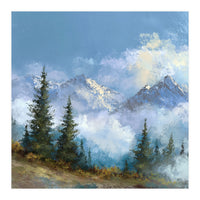 Majestic Snow-Capped Alpine Peaks (Print Only)