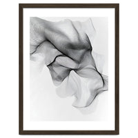 Abstract Black And White Flowing Lines Forming Organic Shapes And Forms