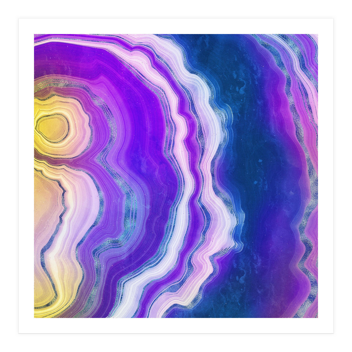 Neon Agate Texture 02  (Print Only)