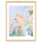 White Cockatoo In Flower Jungle thumbnail