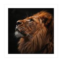 Majestic Lion Portrait Profile Majestic Beast (Print Only)