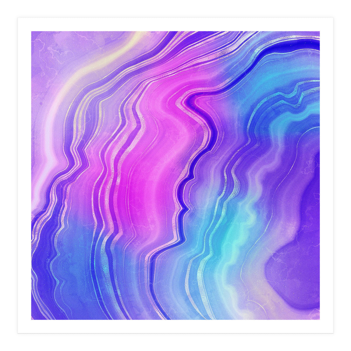Neon Agate Texture 09 (Print Only)