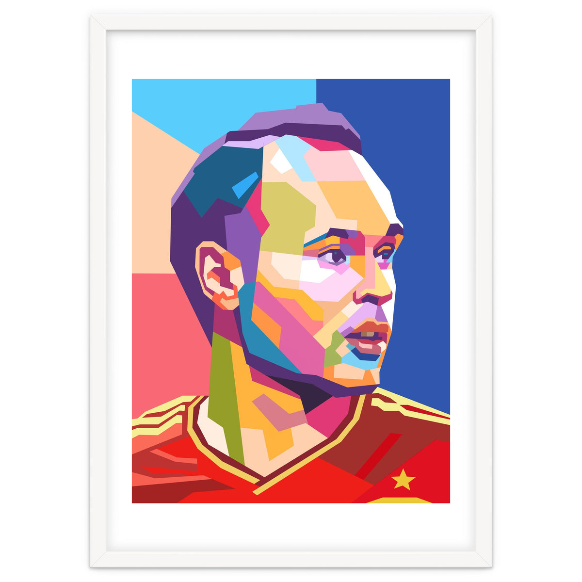 Iniesta pop art portrait