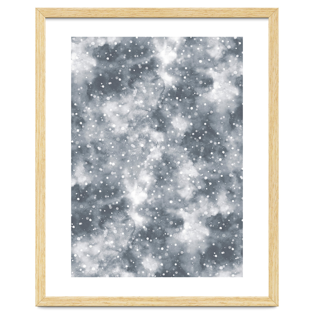 Abstract Winter Foggy Snow Gray White