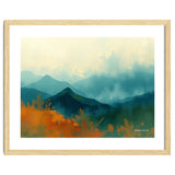 Long Title Misty Blue Mountain Range Landscape thumbnail