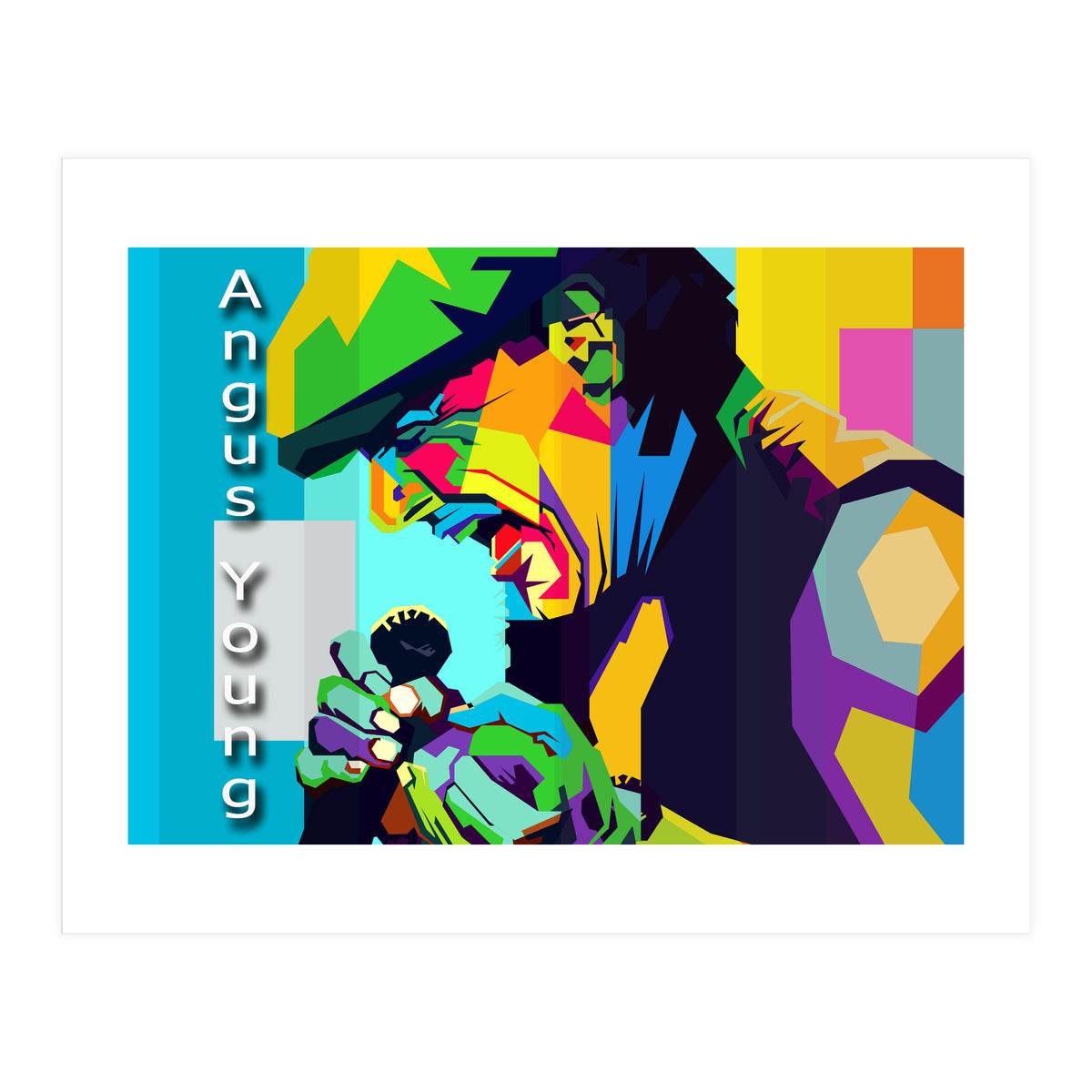Angus Young Rock Singer Pop Art WPAP (Print Only)