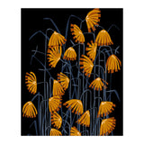 Linocut flower meadow black (Print Only) thumbnail