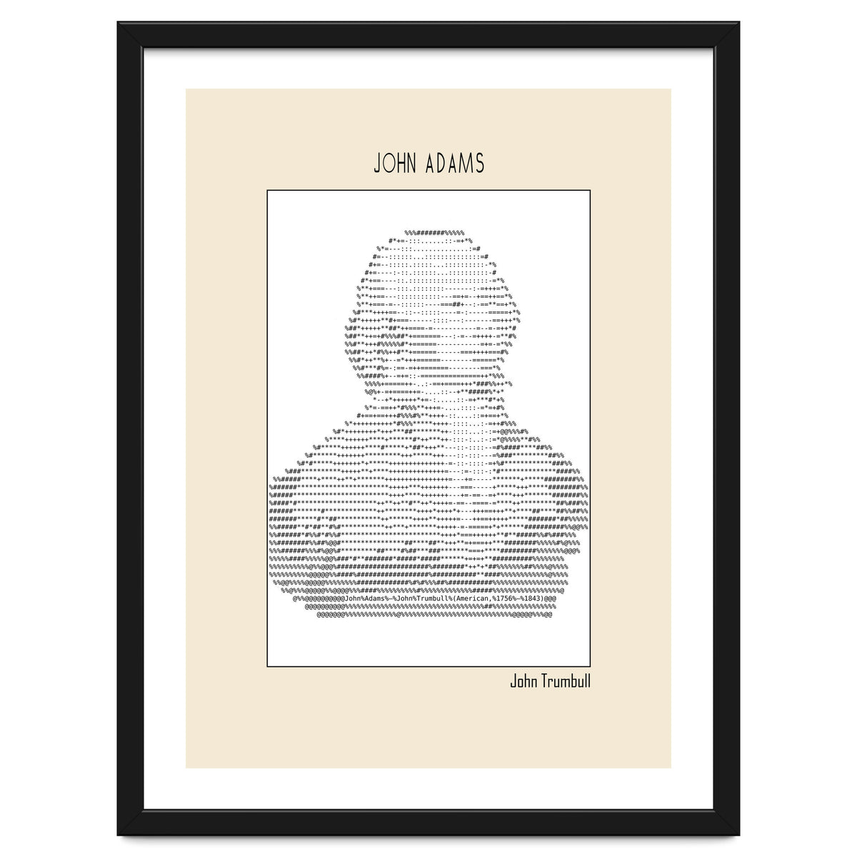 John Adams – John Trumbull (ascii Art)