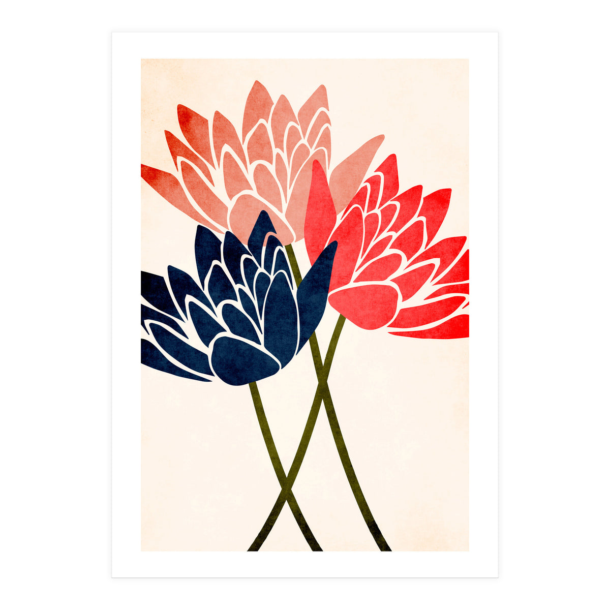 Three Blossoms (Print Only)