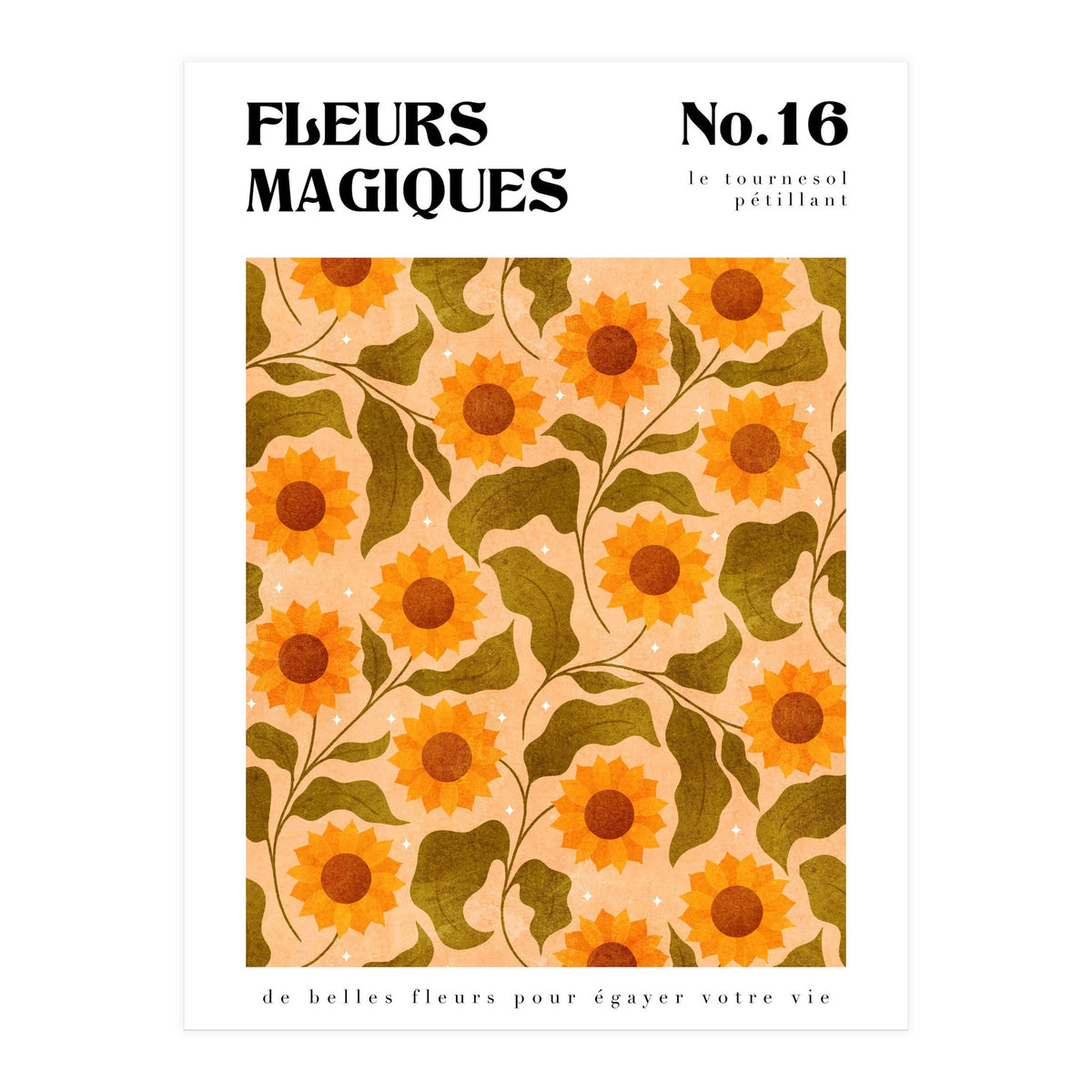 Magical Flowers No.16 Sparkling Sunflowers (Print Only)