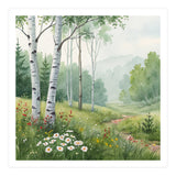 Birch Grove Serenity: A Meadow Wildflower Path (Print Only) thumbnail