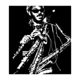 Rahsaan Roland Kirk American Jazz Multi-Instrumentalist in Grayscale (Print Only) thumbnail