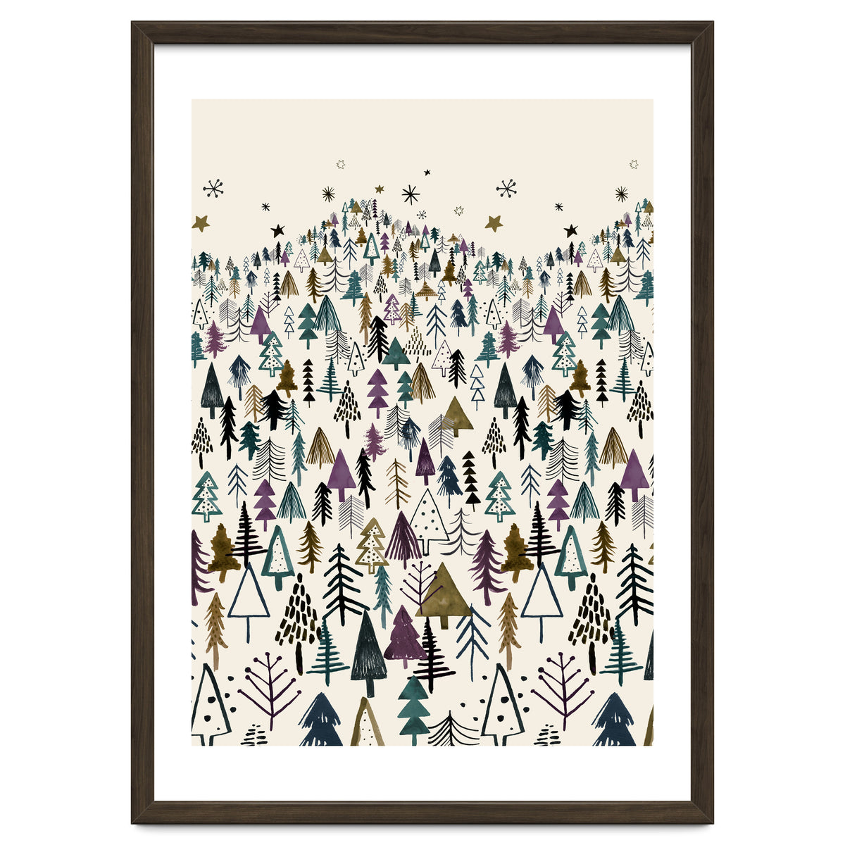 Mountain Forest Trees Winter