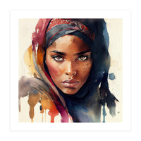 Watercolor Tuareg Woman #7 (Print Only)